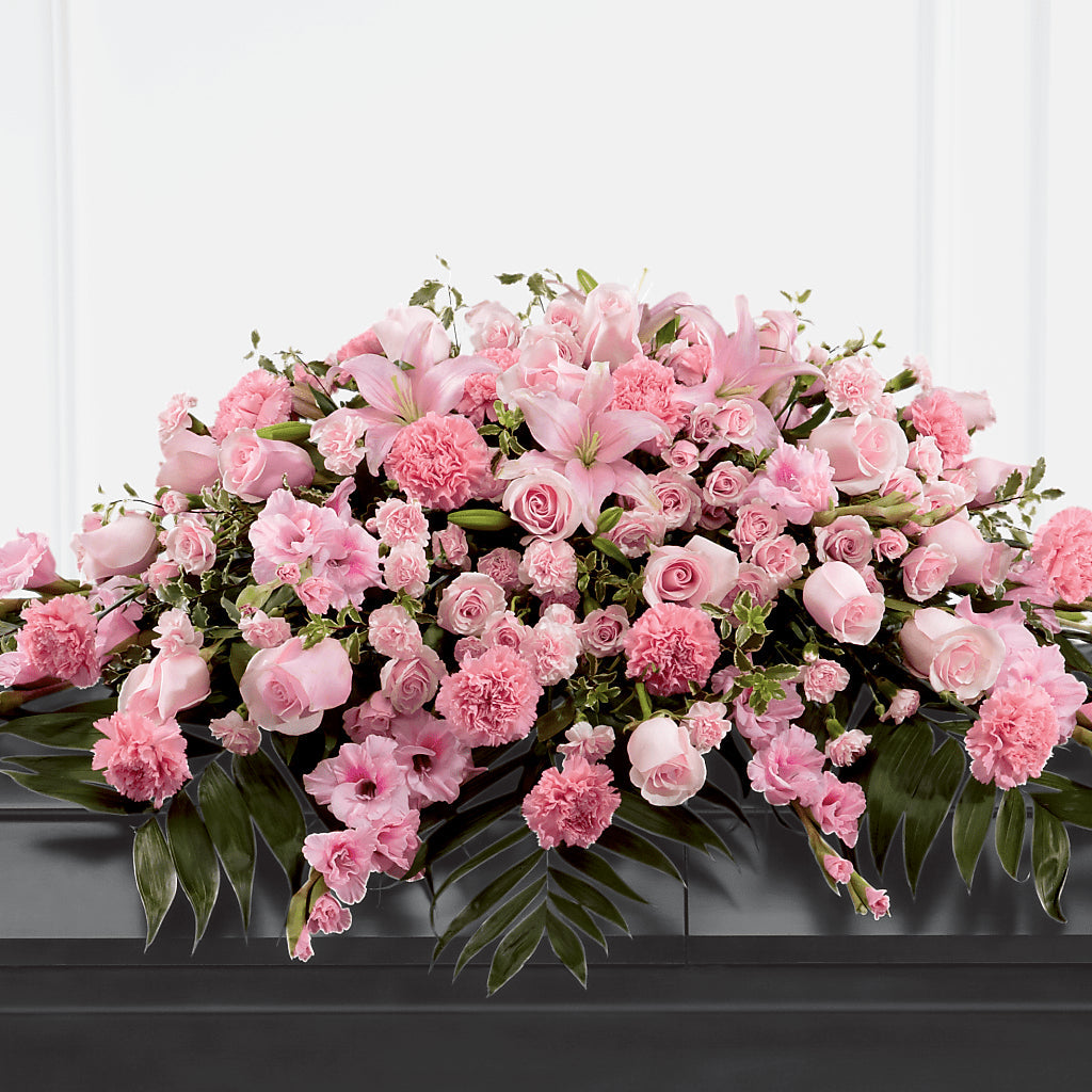Garden of Comfort Casket Spray (Standard) – BLOOM FLOWERS & EVENT RENTALS, Corona CA