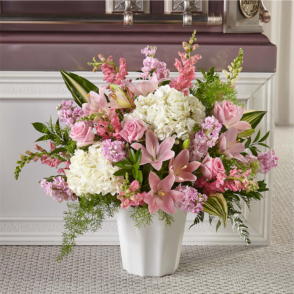 Simply Serene Floor Basket – BLOOM FLOWERS & EVENT RENTALS, Corona CA