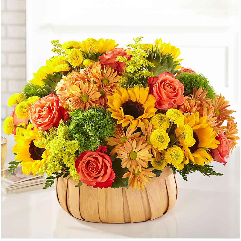 Harvest Sunflower Basket – BLOOM FLOWERS & EVENT RENTALS, Corona CA