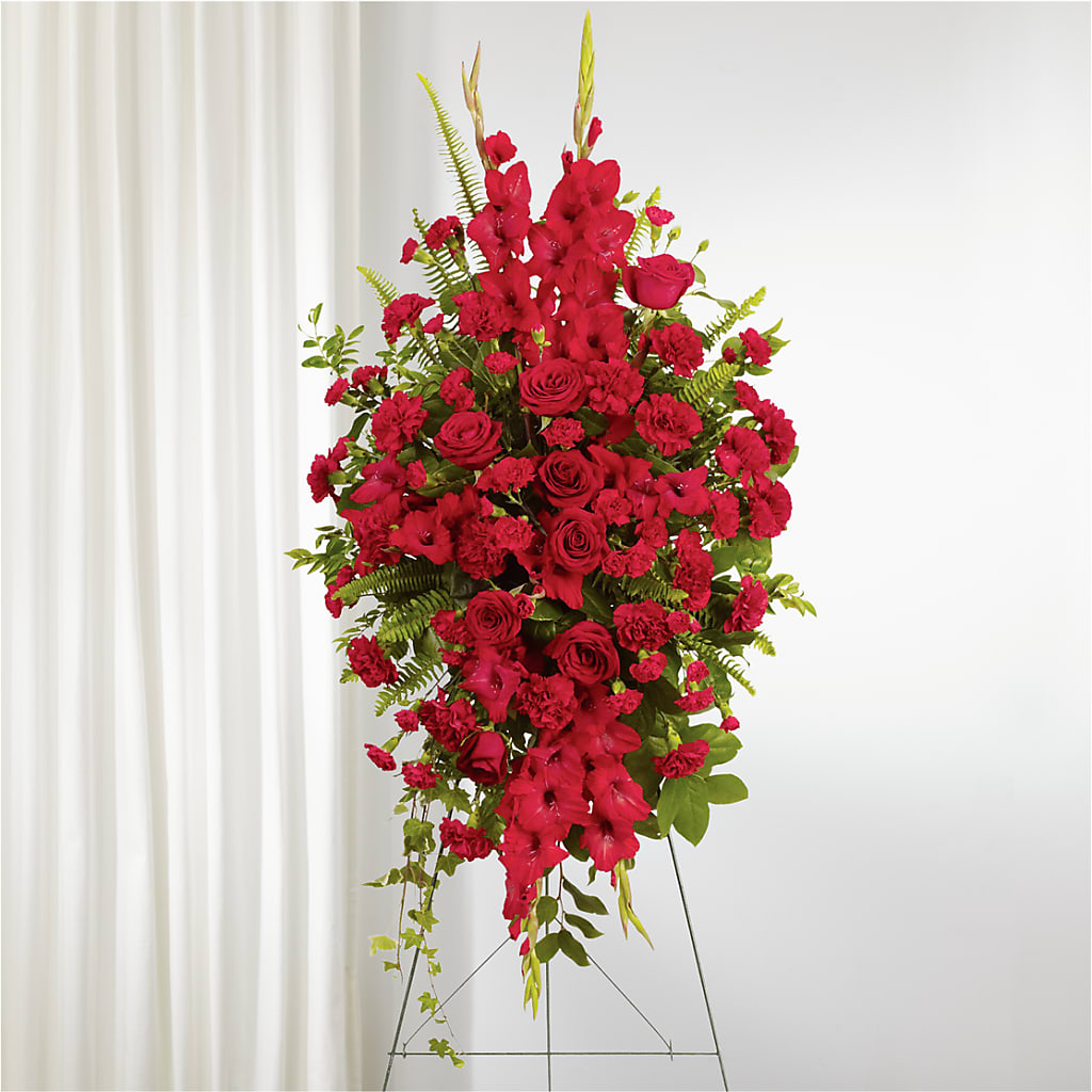 From the Heart Standing Spray – BLOOM FLOWERS & EVENT RENTALS, Corona CA