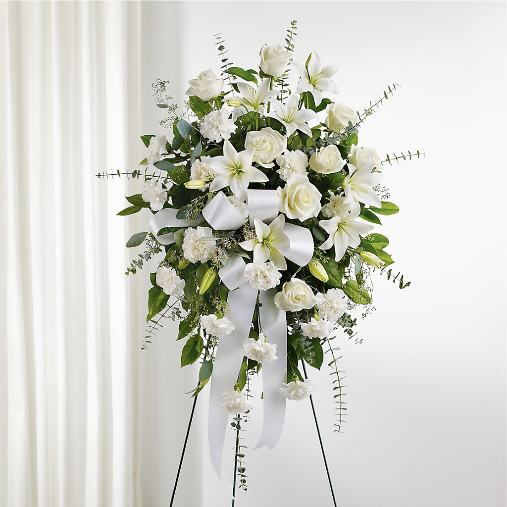 With Care Standing Spray – BLOOM FLOWERS & EVENT RENTALS, Corona CA