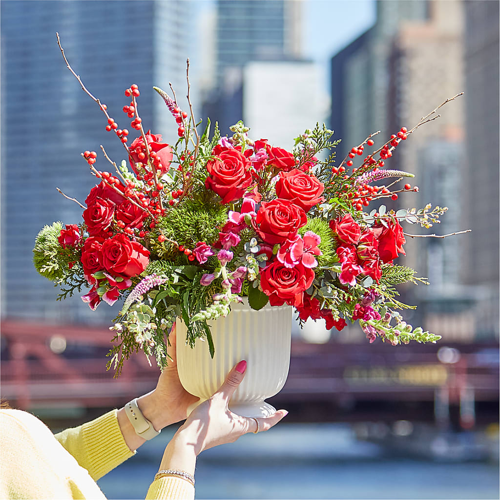 Big Red Bow Bouquet – BLOOM FLOWERS & EVENT RENTALS, Corona CA