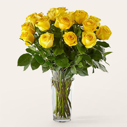 Long Stem Yellow Rose Bouquet – BLOOM FLOWERS & EVENT RENTALS, Corona CA