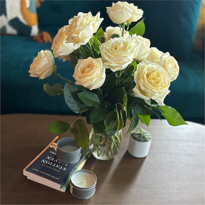 Long Stem Yellow Rose Bouquet – BLOOM FLOWERS & EVENT RENTALS, Corona CA