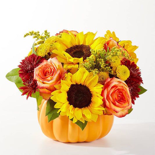 Golden Gourd Pumpkin Bouquet – BLOOM FLOWERS & EVENT RENTALS, Corona CA