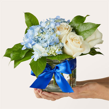 Sky Blue Delight Bouquet – BLOOM FLOWERS & EVENT RENTALS, Corona CA