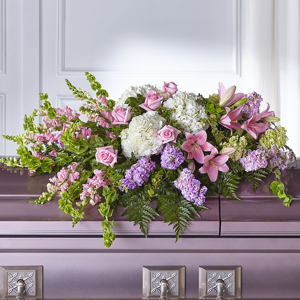 Life's Gratitude Casket Spray – BLOOM FLOWERS & EVENT RENTALS, Corona CA