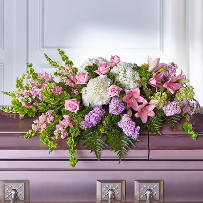 Life's Gratitude Casket Spray – BLOOM FLOWERS & EVENT RENTALS, Corona CA