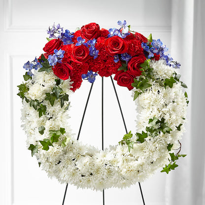 Patriotic Passion Wreath – BLOOM FLOWERS & EVENT RENTALS, Corona CA