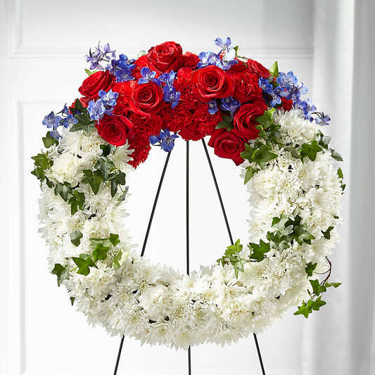 Patriotic Passion Wreath – BLOOM FLOWERS & EVENT RENTALS, Corona CA