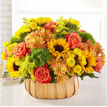 Harvest Sunflower Basket – BLOOM FLOWERS & EVENT RENTALS, Corona CA