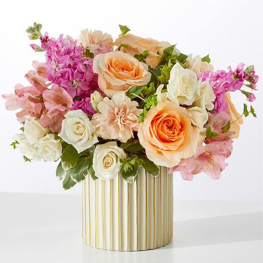 Paradise Bouquet with Ivory Vase – BLOOM FLOWERS & EVENT RENTALS, Corona CA