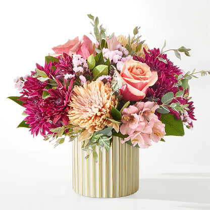 Berry Cobbler Bouquet with Ivory Vase – BLOOM FLOWERS & EVENT RENTALS, Corona CA
