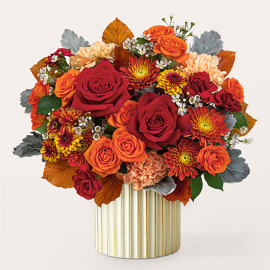 Merlot Bouquet with Ivory Vase – BLOOM FLOWERS & EVENT RENTALS, Corona CA