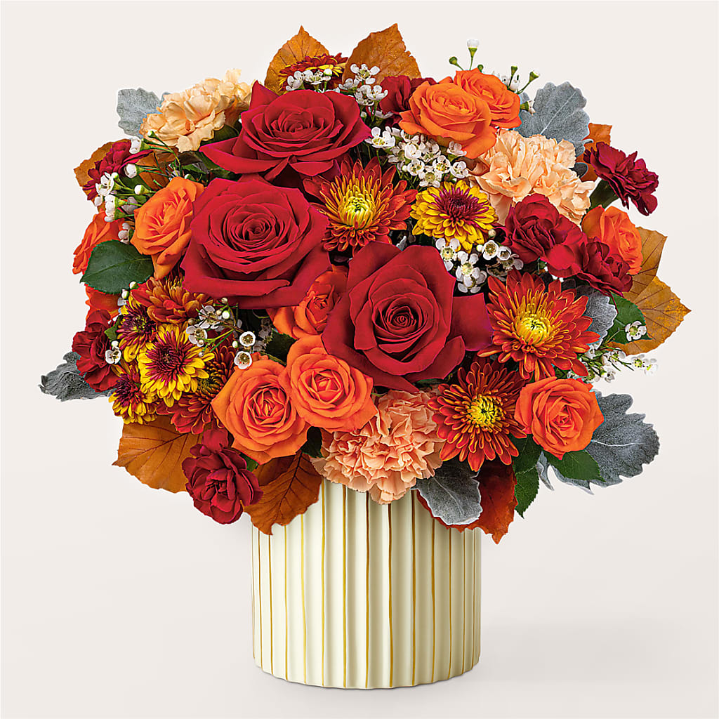 Merlot Bouquet with Ivory Vase – BLOOM FLOWERS & EVENT RENTALS, Corona CA