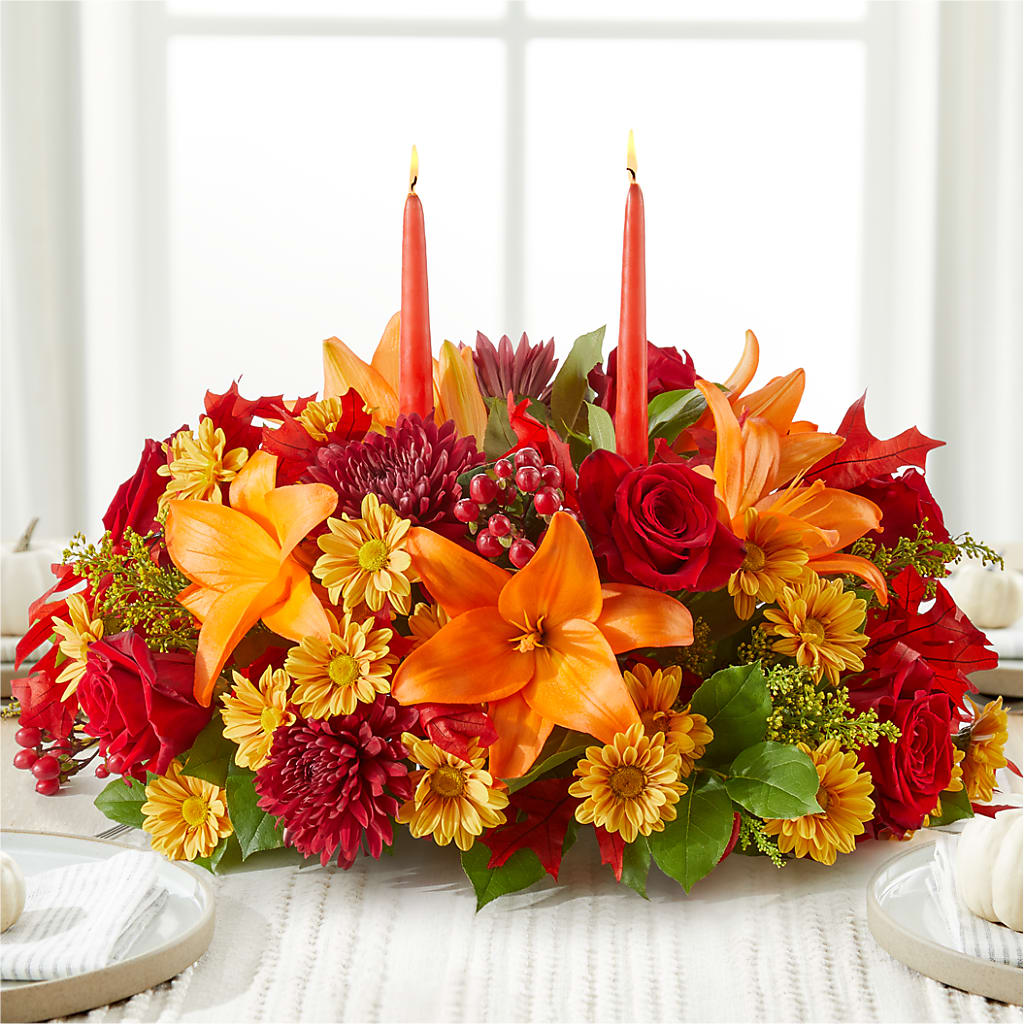 Autumn's Embrace Centerpiece – BLOOM FLOWERS & EVENT RENTALS, Corona CA
