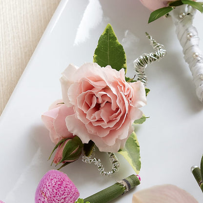 Pink Spray Rose Boutonniere – BLOOM FLOWERS & EVENT RENTALS, Corona CA
