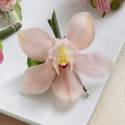 Pink Cymbidium Boutonniere – BLOOM FLOWERS & EVENT RENTALS, Corona CA